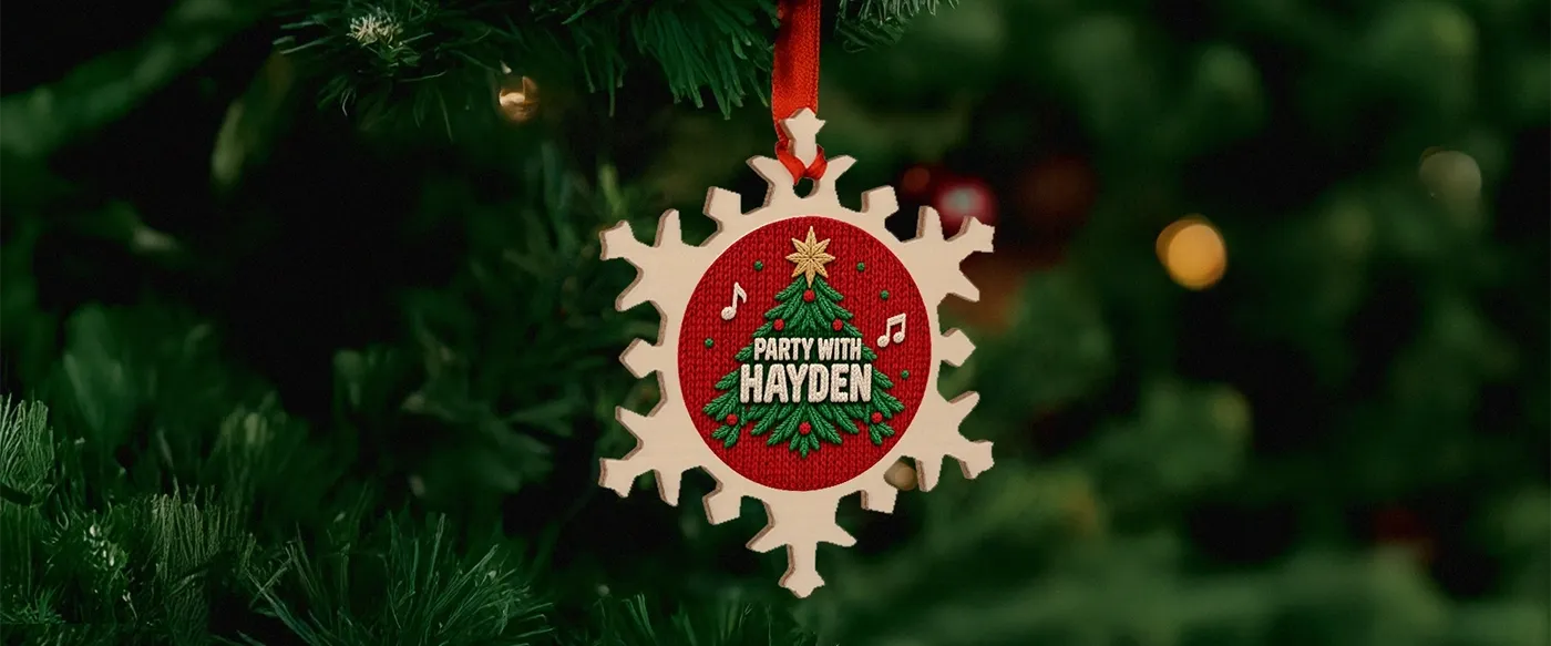 Wooden Snowflake Ornament