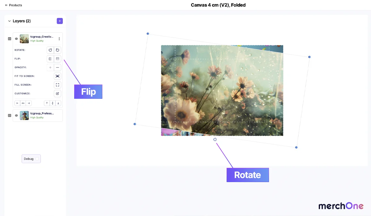 Image Rotate and Flip - AI Product Configurator
