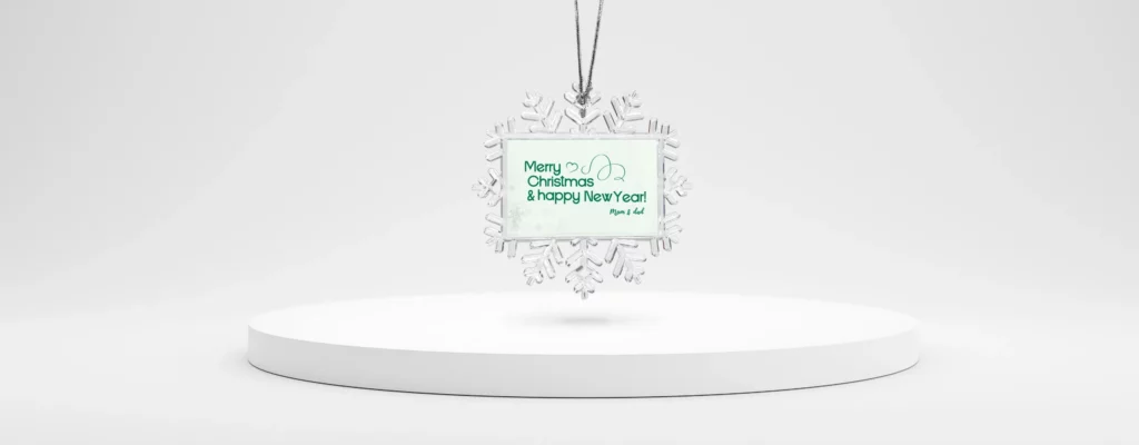 Clear Snowflake Ornament