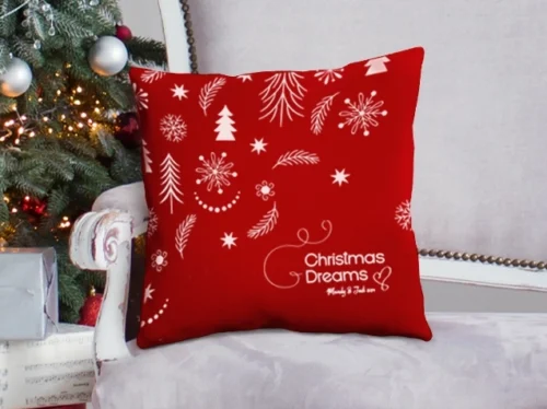 Premium Christmas Pillow for personalized family, photo and seasonal home decor designs • merchOne