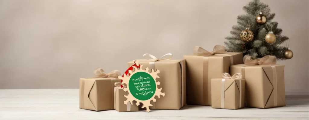 Personalized wooden snowflake ornament