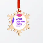 Personalized wooden snowflake ornament