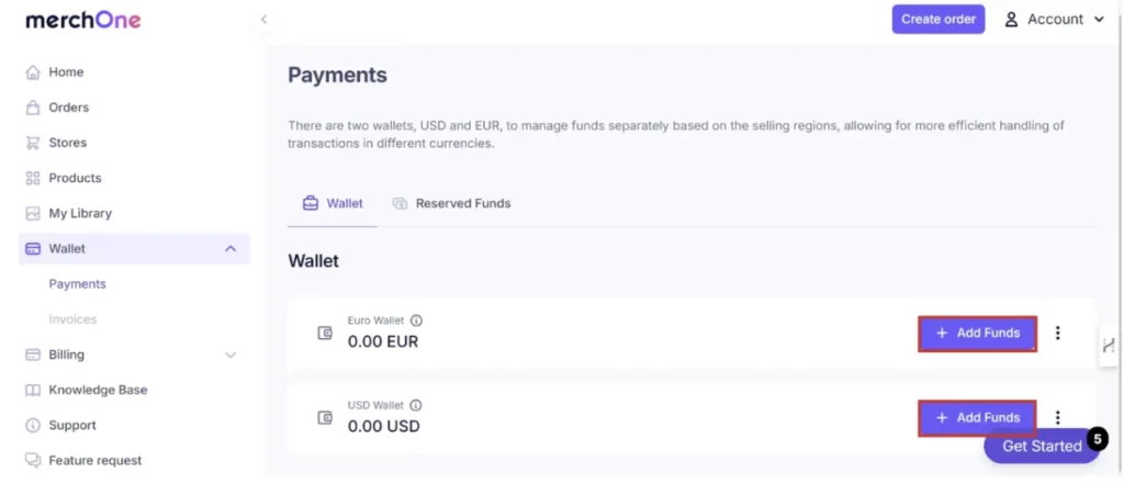 merchOne Wallet - add funds (2)