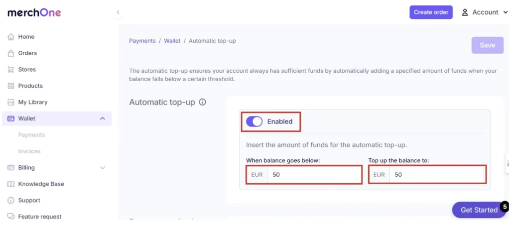 merchOne Wallet - add funds (7)