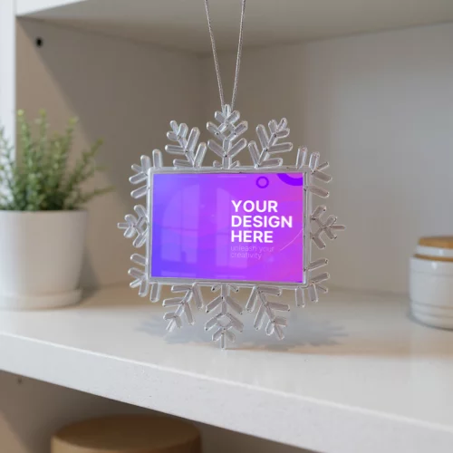 Clear Snowflake Ornament • merchOne • merchOne