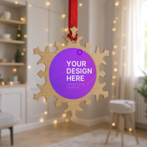 Wooden Snowflake Ornament • merchOne • merchOne