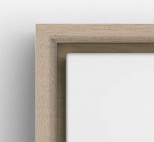 Framed Canvas with Natural Wood frame