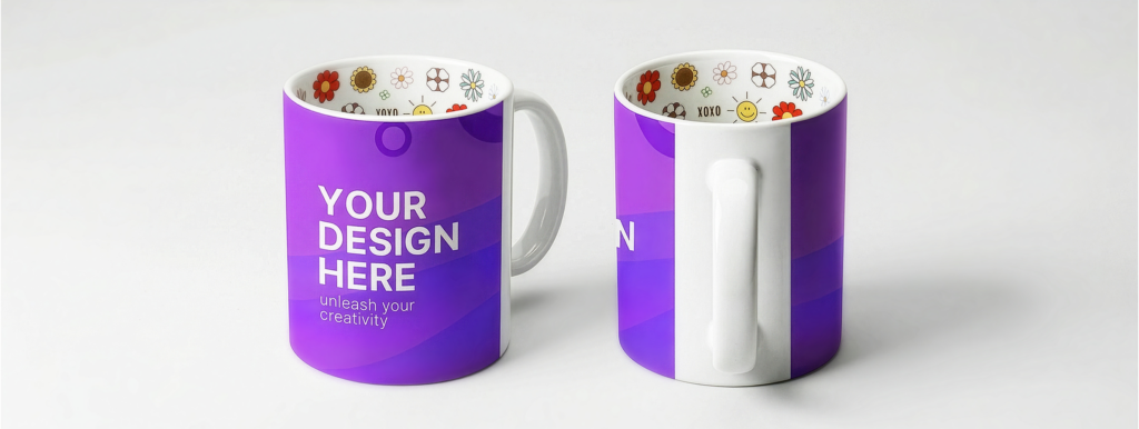 seasonal mug with pre-printed inside