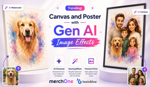 Trending: Canvas and Poster with Gen AI Image Effects  • merchOne