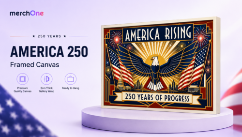 america 250 - framed canvas • merchOne