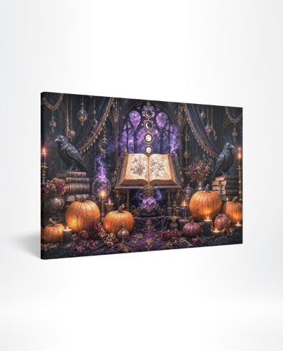 Canvas (2 cm) for gothic artwork, dark academia designs, pumpkin watercolor, and premium seasonal wall decor. 