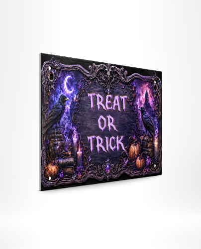 Adhesive Poster for halloween wall decorations, pumpkin art, haunted house scenes, and party backdrop designs.