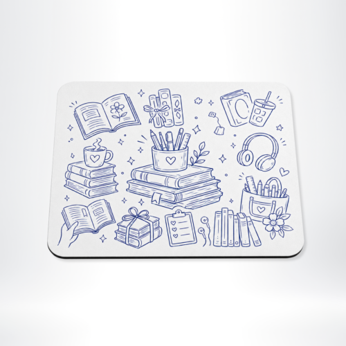 Custom teacher desk mouse pad for motivational quotes, subject themes, and classroom workspace designs.