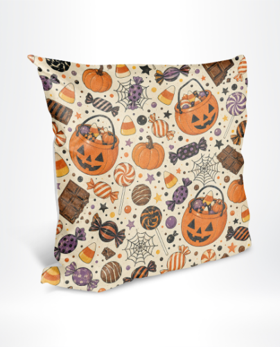 Premium Pillow for pumpkin accents, spooky quotes, halloween sofa decor, and blanket-pillow bundle sets. 