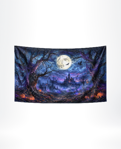 Wall Tapestry for halloween party backdrops, large-scale wall decorations, spooky room dividers, and seasonal statement pieces. 