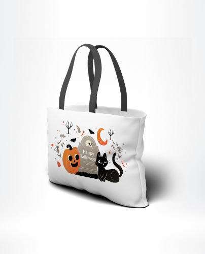 Weekender Tote Bag for large halloween party carry, overnight fall getaways, and oversized trick-or-treat haul bags. 
