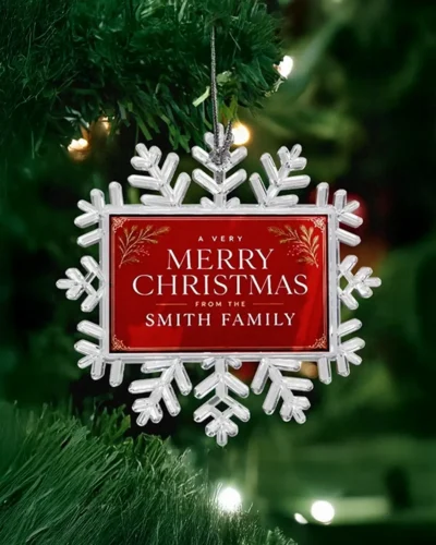 Clear Snowflake Ornament